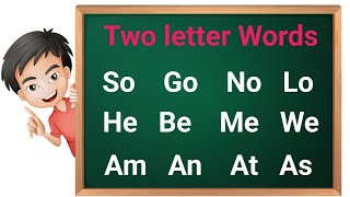 Two letter words  Two letter words in English  so go no lo  two letter words phonics [upl. by Wiedmann]