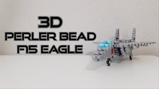 3D Perler Bead F15 Eagle FULL TUTORIAL [upl. by Odrawde]