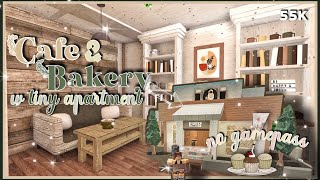 Bloxburg Cafe and Bakery with Tiny Apartment  No gamepass Speedbuild [upl. by Daj684]