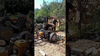 Powerful Log Splitter logsplitter firewood woodworker [upl. by Mikihisa]