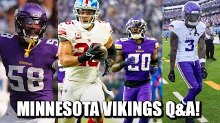 Minnesota Vikings QampA Greenard Impact Difference From 2022 Addison Rising [upl. by Harias571]