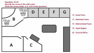 IELTS Listening Map with Answers and Script  Office Plan [upl. by Atikehs]