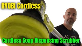 Deep Cleaning With RYOBI ONE 18V Cordless Soap Dispensing Scrubber [upl. by Ykcub578]