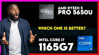 AMD Ryzen 5 Pro 5650U vs Intel Core i7 1165G7 Comparison [upl. by Natrav670]