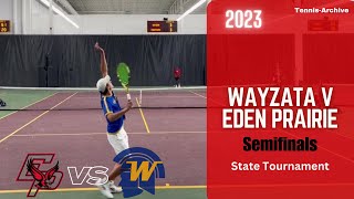 Wayzata V Eden Prairie BATTLE for a spot in the FINALS  2023 Minnesota Tennis State Team Semifinals [upl. by Norita729]