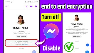 How to Turn Off End to End Encryption in Messenger 2024  Remove End to End Encryption on Messenger [upl. by Maressa]