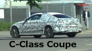 Erlkönig Mercedes CKlasse Coupé mal von hinten 20152016 CClass Coupe rear W205 C205 Spy video [upl. by Yesnek68]