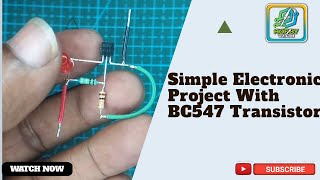 Simple Electronic Project With BC547 TransistorHow to work transistorHOBBY TECH [upl. by Yklam42]