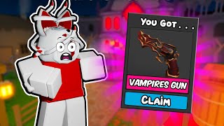 UNBOXING THE NEW VAMPIRES GUN IN MM2 Murder Mystery 2 [upl. by Tekla]