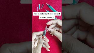 How to make Injection💉Syringe Mehndi Cone injection heena cone mehndi injectionmehndi [upl. by Salomone]