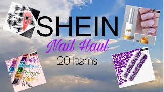 Shein Nail Haul 20 Items  Pedicure tools Stickers Polish amp more [upl. by Ykcub]