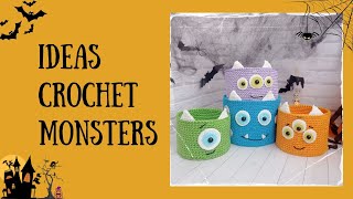 Crochet Monsters baskets Ideas That Will Take Your Halloween Decor to NEXT LEVEL [upl. by Nerat]