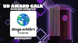 KurzgesagtDE gewinnt VD AWARD 2024 in der Kategorie ANIMATION 🏆 [upl. by Esirahc]