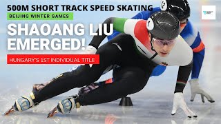 Hungarian speed skater SHAOANG LIU gave Hungary’s 1st GOLD in men’s 500m short track SPEED SKATING [upl. by Xed]