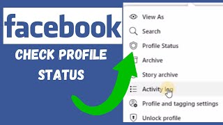 How to Check Profile Status on Facebook LaptopPC 2024 [upl. by Anaitsirc]