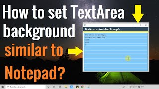 How to set TextArea background similar to Notepad in JavaFX [upl. by Aliwt]