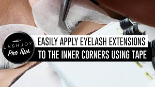 Easily Apply Eyelash Extensions to the Inner Corners Using Tape [upl. by Julia]