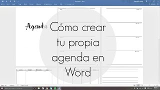 Cómo crear tu propia agenda en Word  Julieta Jareda [upl. by Chic]