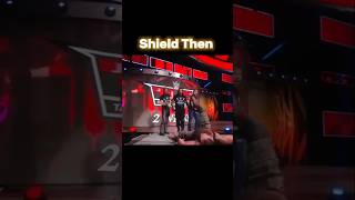 Shield Now vs Then 🥹🥹wwe shorts [upl. by Atsylac]