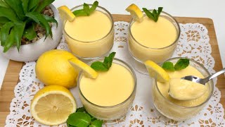 Vous avez un citron 🍋 Faites ce dessert rafraîchissant au Citron en quelques minutes⏱👌sans oeufs [upl. by Boony207]