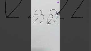 How to draw two birds with numbers 🐦Turn 2222 into birds drawing 🐦 Sangamithraa kids channel [upl. by Eelegna]