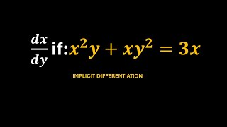 Implicit Differentiation Solving xy  y2  6 [upl. by Ennaira]