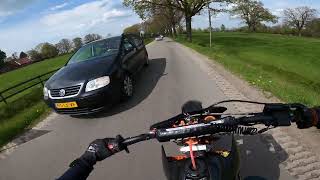 Rieju RR 88cc raw moped ride haaksbergen [upl. by Aerdnu487]