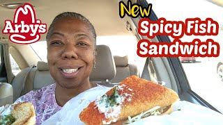 Arbys New Spicy Fish Sandwich Review  Somebody call the fire truck  Cooking Conversations [upl. by Nathan]