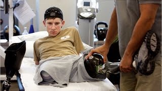 US soldier recovers after losing all four limbs [upl. by Akinar292]