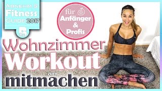 Wohnzimmer Workout  Bauch Beine Po und Oberkörper  Für Profis und Anfänger  mit Aufwärmen [upl. by Assert]