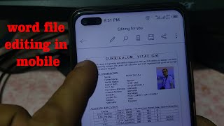 How To Edit Word File In Mobile [upl. by Epuladaugairam190]