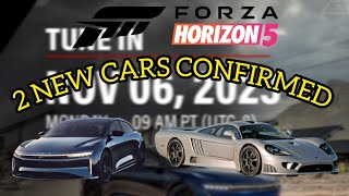 Forza Horizon 5  2 New Cars Confirmed Coming Lucid Air Sapphire Saleen S7 LM [upl. by Hartill303]