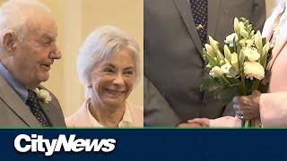 A couple in their 90s tie the knot in White Rock [upl. by Anatnas]