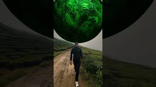 Green Planet falling on earth 😯 viralshorts shorts vfx shortsfeed shortsyoutube [upl. by Elatan330]