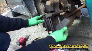 1997 Hyundai Accent Brake Pads Replacement amp Lubricating Caliper Slide Pins [upl. by Noraha340]