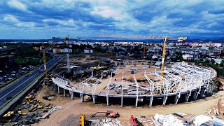 The works are progressing at the Targoviste stadium [upl. by Nomla538]