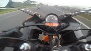 CBR 150R speeding it up to limits👻 The best speed record 151kmph Gopro hero4 recording 4k video [upl. by Ynaffyt316]