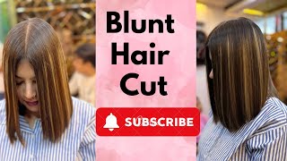 How To Do Blunt Hair Cut  Bluent Hair Cut For Easy Technic  Sonuhairartst hair haircut [upl. by Akela450]