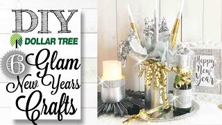 DIY Dollar Tree Glam New Years Crafts amp Decor [upl. by Jobi]