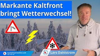 Markante Kaltfront bringt Wetterumstellung  erstes Winterwochenende steht an [upl. by Ledarf]