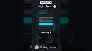 Login form using html and CSS ✅️💯👌css codingHelper html [upl. by Aman]