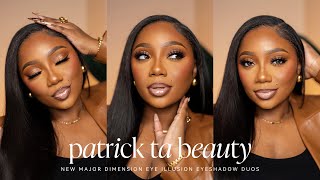 Makeup Look Trying The NEW Patrick Ta Beauty Major Dimension Eye Illusion Eyeshadow Duos [upl. by Thomas]