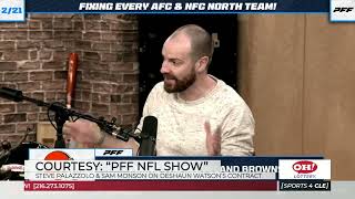 Sam Monson Steve Palazzolo on the Impact of Deshaun Watsons Browns Contract  Sports4CLE 22224 [upl. by Ahsele]