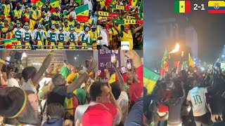 Completely Crazy Senegal Fan Reactions to Ismaila Sarr and koulibaly Goal vs Ecuador in world cup [upl. by Eiclehc]