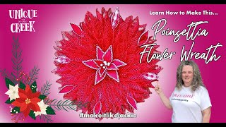 DIY Easy Steps To Create A Stunning Poinsettia Flower Wreath With UITC Large Board [upl. by Haimirej]