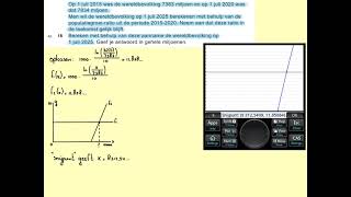 2021II Bevolkingsgroei vraag 18 tm 21 VWO wiskunde A [upl. by Ymerrej]