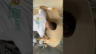 How to cut arched plasterboard😇 howto drywall smart diy [upl. by Nabala126]