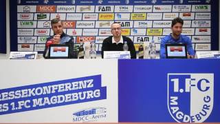 Pressekonferenz vor dem Spiel MSV Duisburg gegen 1 FC Magdeburg [upl. by Lordan]