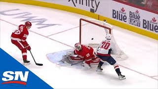 Capitals Score Two Goals In Ten Seconds Against Red Wings [upl. by Anitnas]