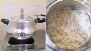 প্রেসার কুকারে ঝরঝরে ভাত রান্নার পদ্ধতি  Cook Rice in pressure cooker  Pressure Cooker Vat Ranna [upl. by Theis]